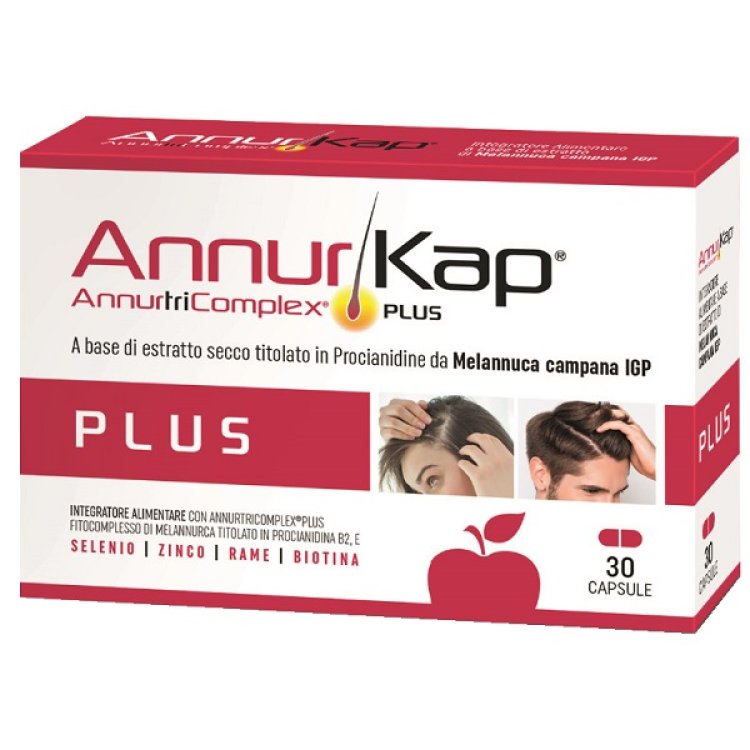 Annurkap Plus - Integratore per il benessere dei capelli di donna e uomo - 30 capsule