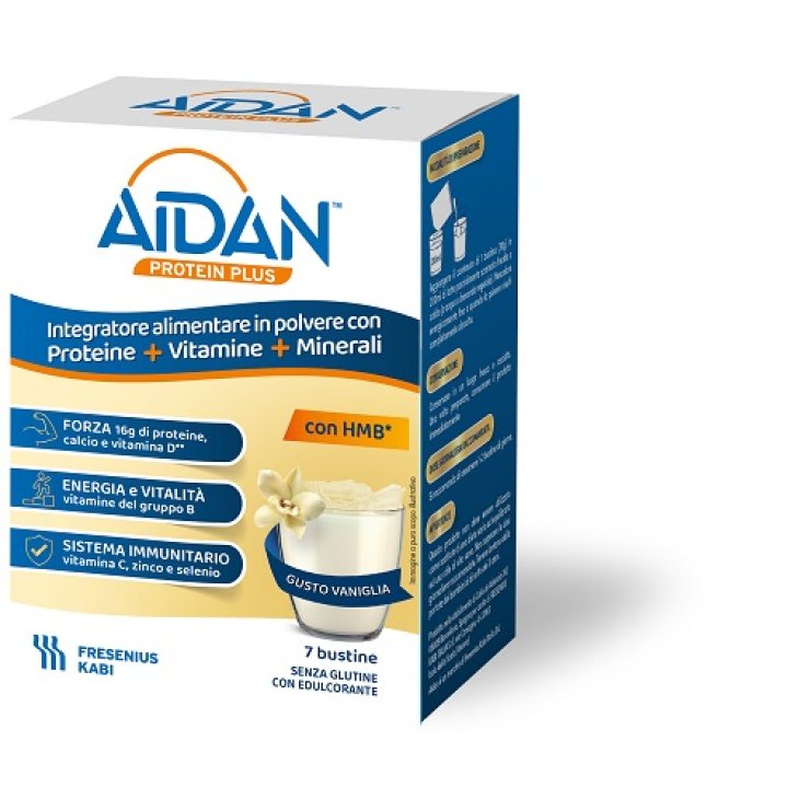 Aidan Protein Plus - Integratore alimentare con proteine, vitamine e minerali - Gusto Vaniglia - 7 Buste Aidan Protein Plus - Integratore alimentare con proteine, vitamine e minerali - Gusto Vaniglia - 7 Buste