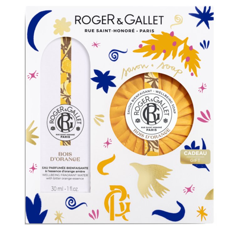 Roger & Gallet Cofanetto di Natale 2024 Bois D'Orange - Acqua Profumata 30 ml + Saponetta 100 g