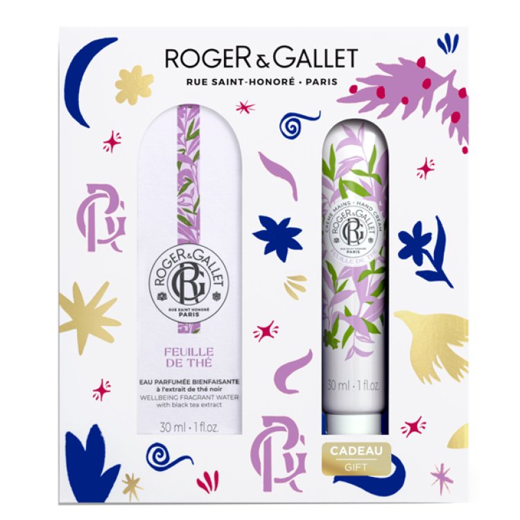 Roger & Gallet Cofanetto di Natale 2024 Feuille de Thé - Acqua profumata 30 ml + Crema mani 30 ml