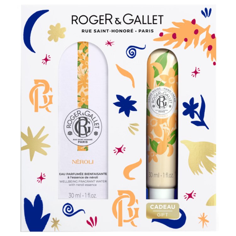 Roger & Gallet Cofanetto di Natale 2024 Neroli - Acqua profumata 30 ml + Crema mani 30 ml