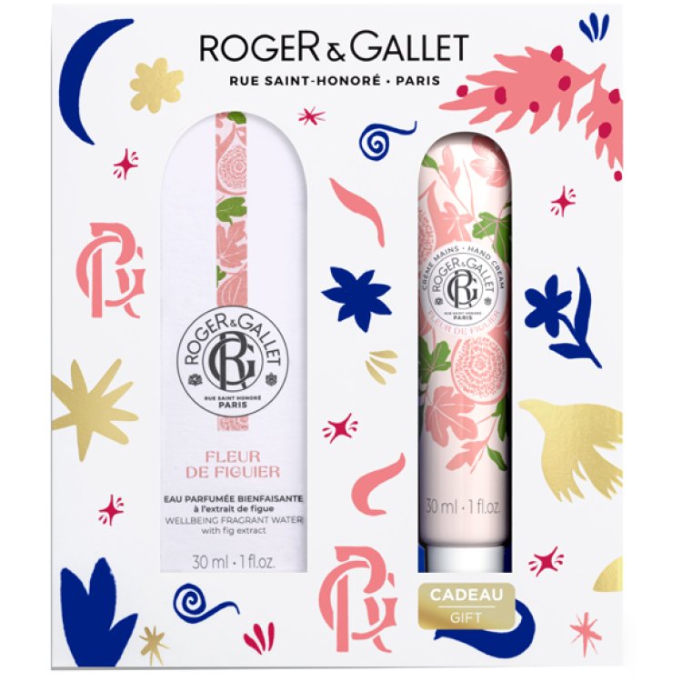 Roger & Gallet Cofanetto di Natale 2024 Fleur de Figuier - Acqua profumata 30 ml + Crema mani 30 ml