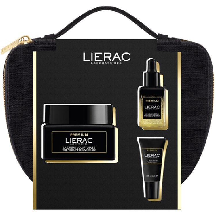 Lierac Trousse Natale 2024 Premium Voluptueuse 50 ml + Siero Absolu 13 ml + La Crema Occhi 5 ml - Idea regalo antietà globale