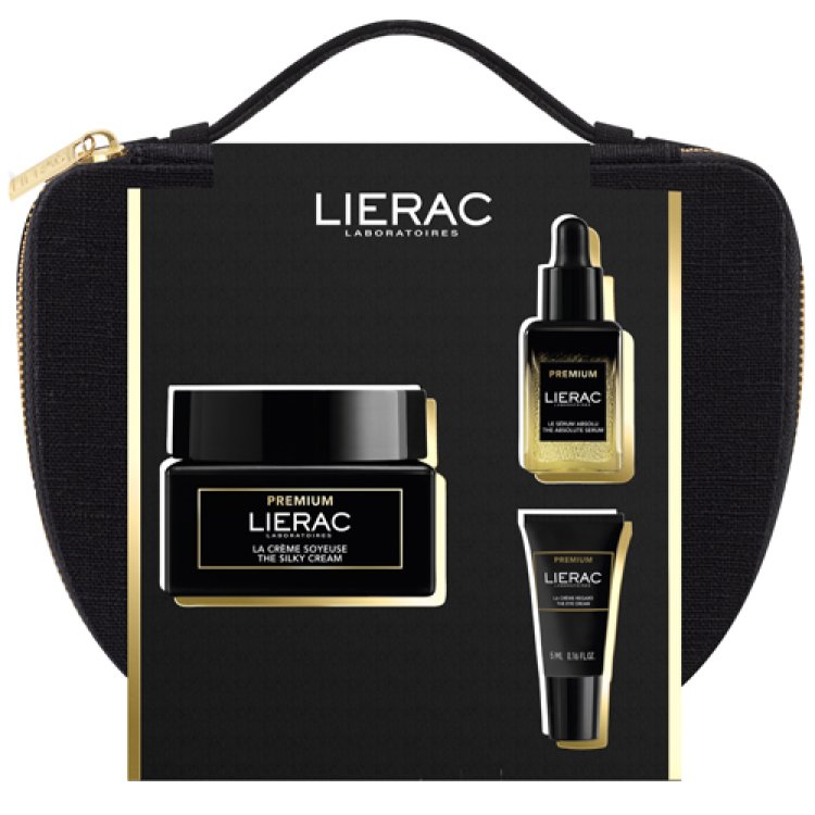 Lierac Trousse Natale 2024 Premium Soyeuse 50 ml + Siero Absolu 13 ml + La Crema Occhi 5 ml - Idea regalo antietà globale