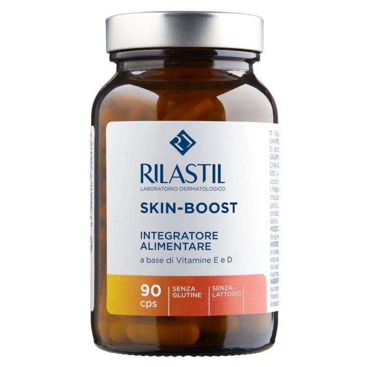 Rilastil Skin-Boost - Integratore alimentare a base di Vitamina E e Vitamina D - 90 capsule
