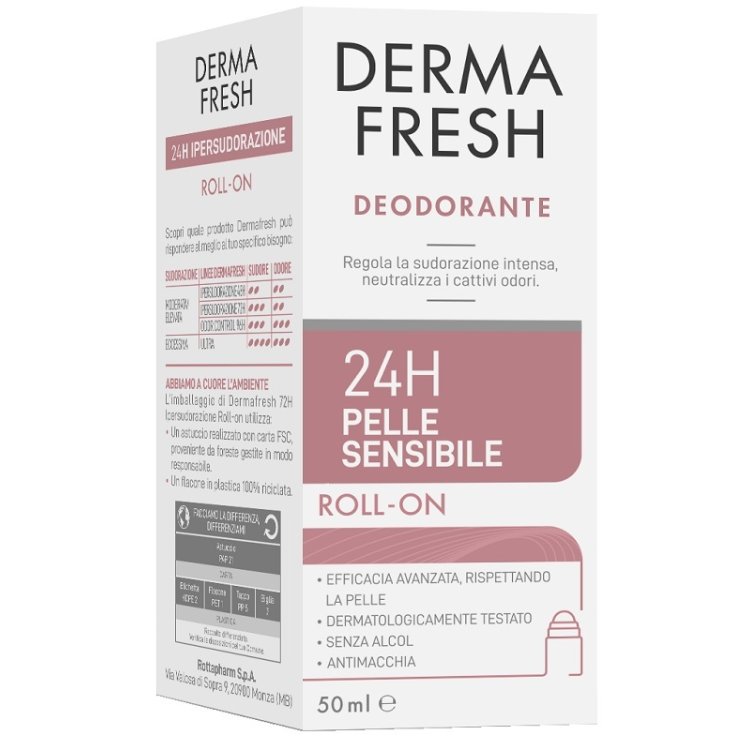 Dermafresh 24h Pelle sensibile Roll-on - Effetto freschezza e protezione da cattivi odori - 50 ml
