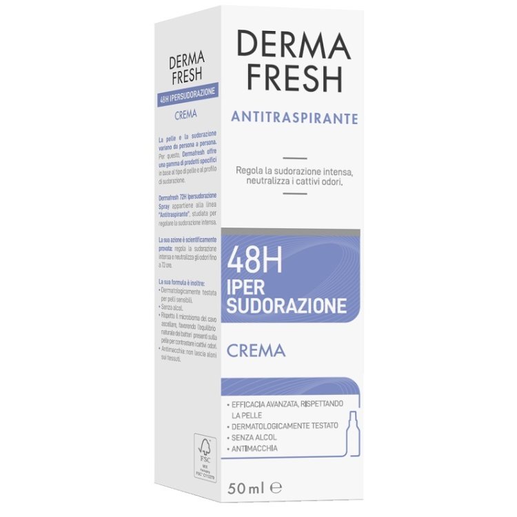 Dermafresh 48H Ipersudorazione Crema Antitraspirante - Per regolare la sudorazione intensa - 50 ml