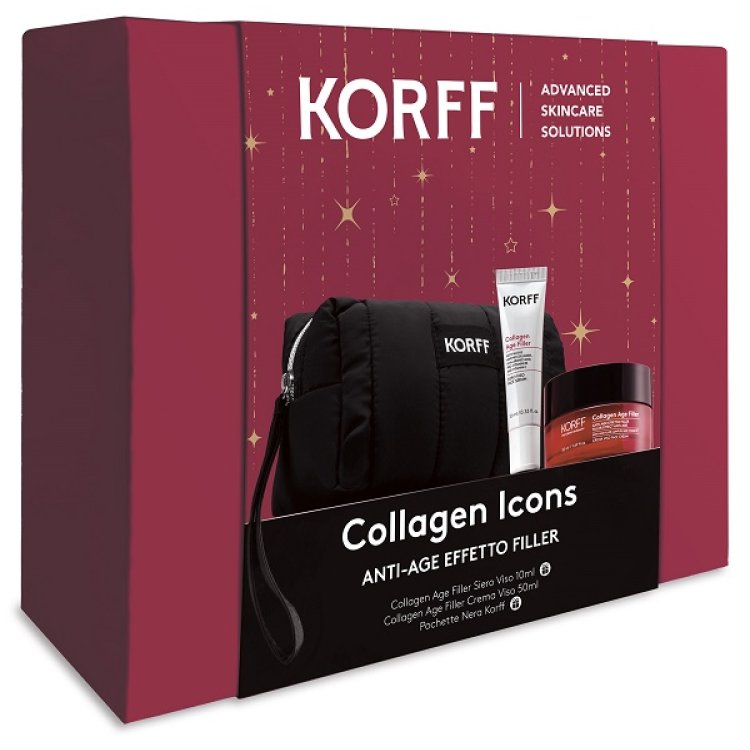 Korff Cofanetto di Natale 2025 Collagen Icons - Collagen Age Filler crema viso 50 ml + siero viso 10 ml + pochette Korff Cofanetto di Natale 2025 Collagen Icons - Collagen Age Filler crema viso 50 ml + siero viso 10 ml + pochette
