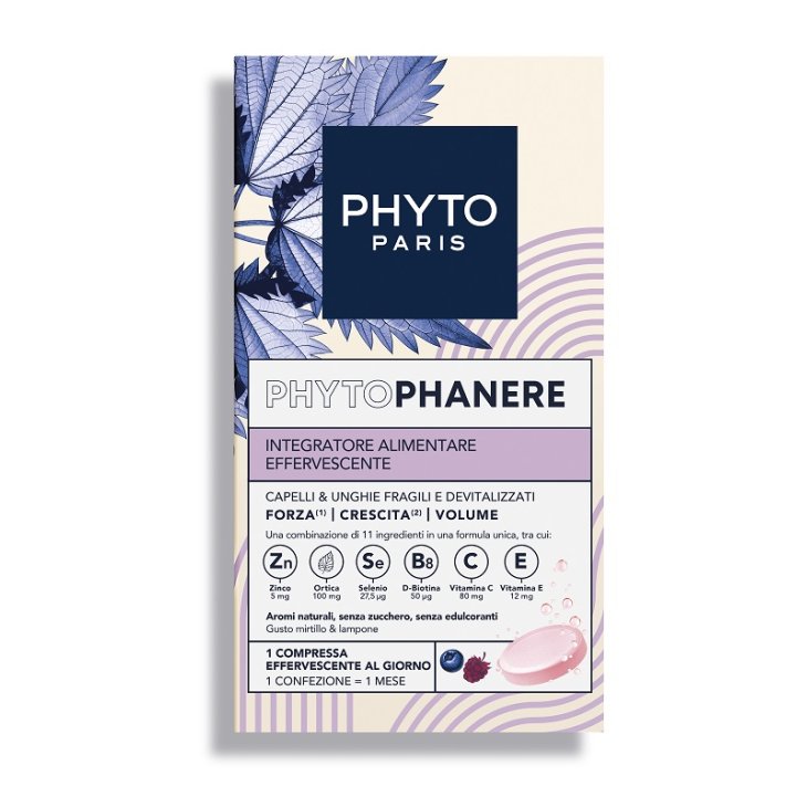 Phytophanere - Integratore alimentare per capelli e unghie fragili - 2 tubi da 15 compresse effervescenti ciascuno