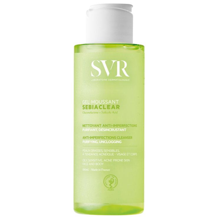 Svr Sebiaclear Gel Moussant Viso e Corpo - Detergente antimperfezioni per pelle grassa a tendenza acneica - 100 ml Svr Sebiaclear Gel Moussant Viso e Corpo - Detergente antimperfezioni per pelle grassa a tendenza acneica - 100 ml