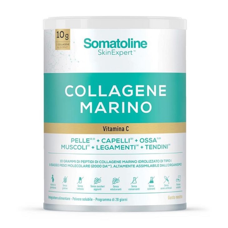 Somatoline Skin Expert Collagene Marino - Integratore per pelle, capelli, ossa e muscoli - Gusto Neutro - 278 g