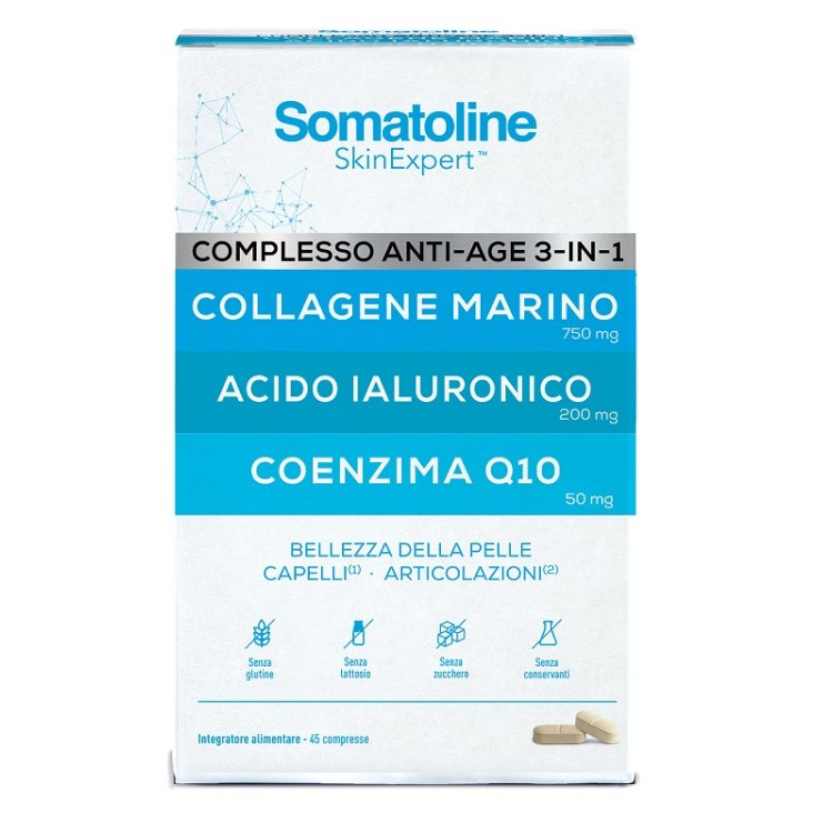 Somatoline Skin Expert Complesso Anti Age 3 in 1 - Integratore per pelle, capelli e articolazioni - 45 compresse