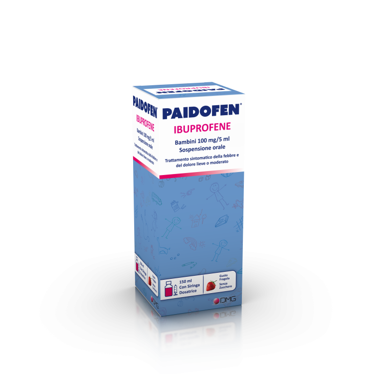 Paidofen Sciroppo Ibuprofene - Sospensione Bambini Gusto Fragola 150 ml