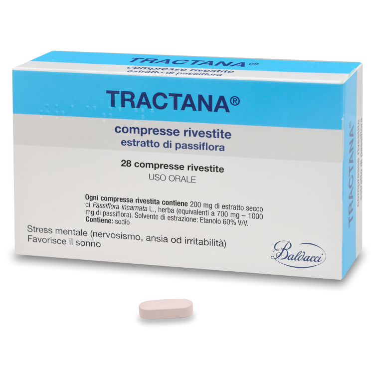 Tractana 200 mg - A base di Passiflora ideale per stress e ansia - 28 Compresse