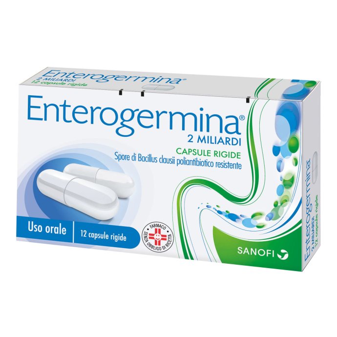 Enterogermina 2 Miliardi - Equilibrio della flora batterica intestinale - 12 capsule rigide