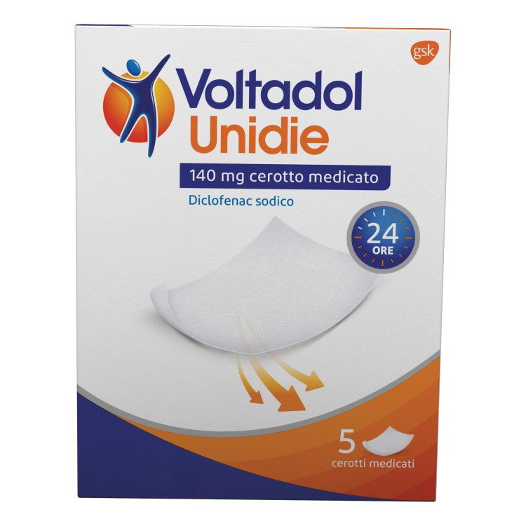 Voltadol Unidie - Cerotto medicato per sollievo da dolori muscolari e articolari fino a 24 ore - 5 cerotti medicati