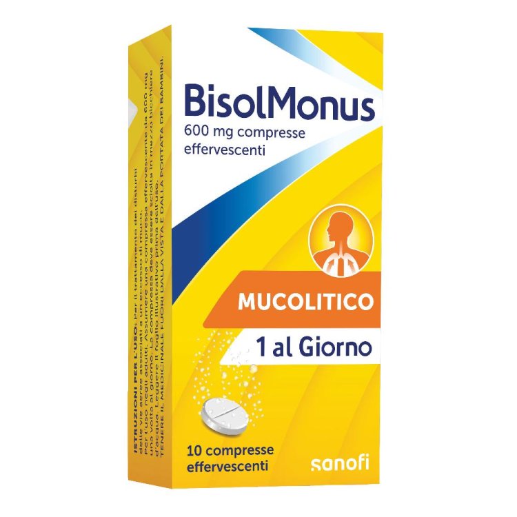 Bisolmonus 600 mg - Fluidificante dei muchi - 10 compresse effervescenti