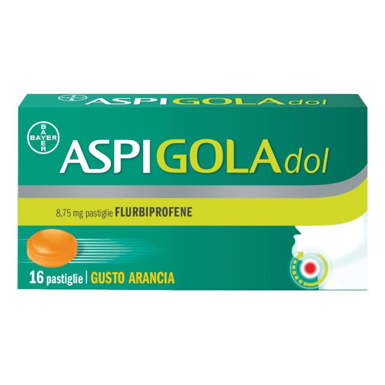 Aspigoladol - Pastiglie antinfiammatorie per mal di gola - 16 pastiglie
