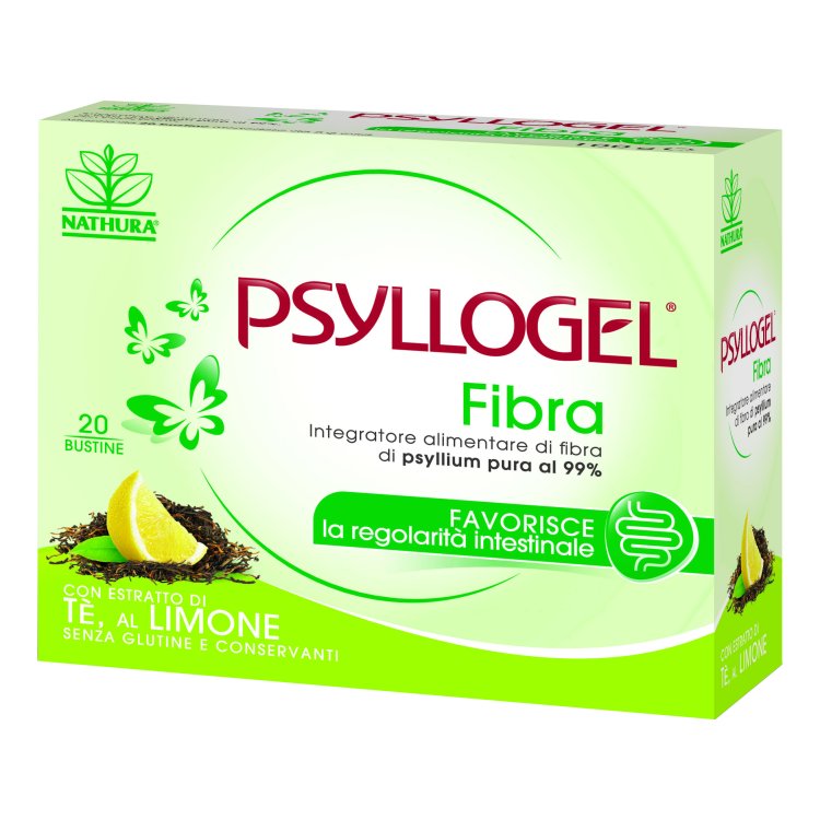 Psyllogel Fibra - Integratore per la regolarità intestinale - Gusto Tè al Limone - 20 bustine