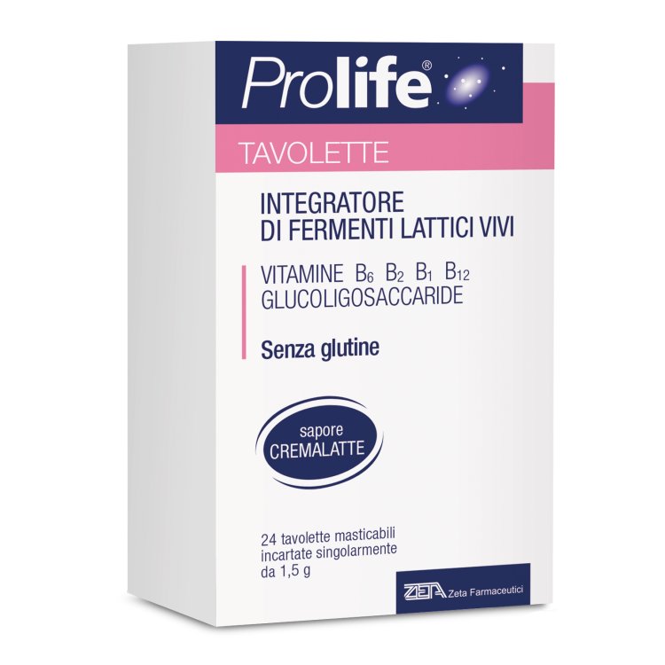 Prolife Tavolette - Integratore a base di fermenti lattici vivi - 24 tavolette masticabili