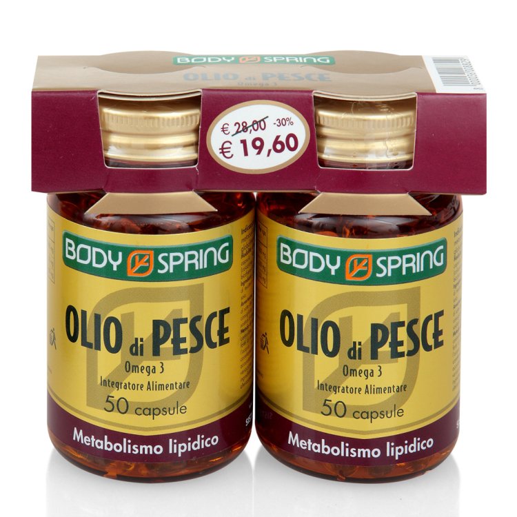 Body Spring Olio di Pesce Omega3 100 Capsule (2 confezioni da 50 - Bipack)