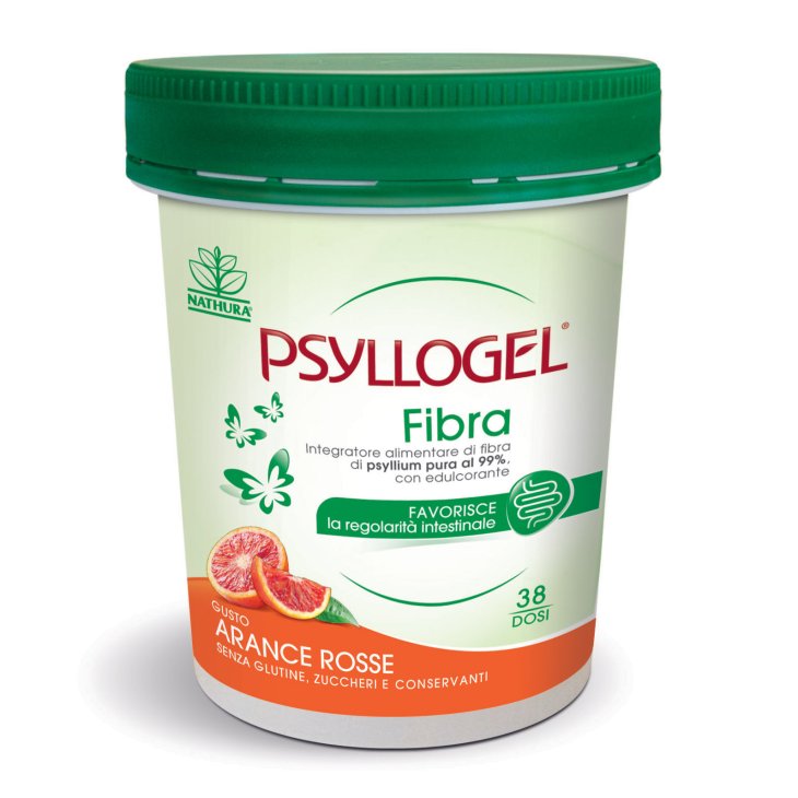 Psyllogel Fibra - Integratore per la regolarità intestinale - Gusto Arance Rosse - Vaso da 170 g