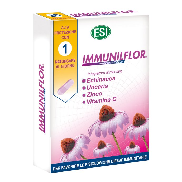 Immunilflor - Integratore alimentare per rafforzare le difese immunitarie - 30 capsule
