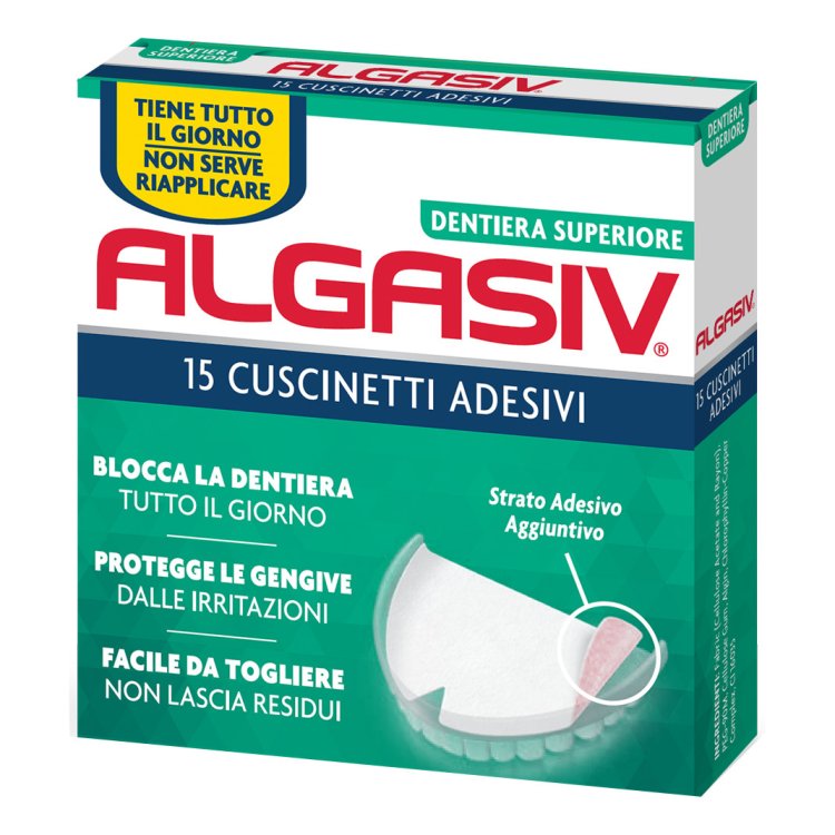 Algasiv Adesivo 15 Cuscinetti Protesi Superiore