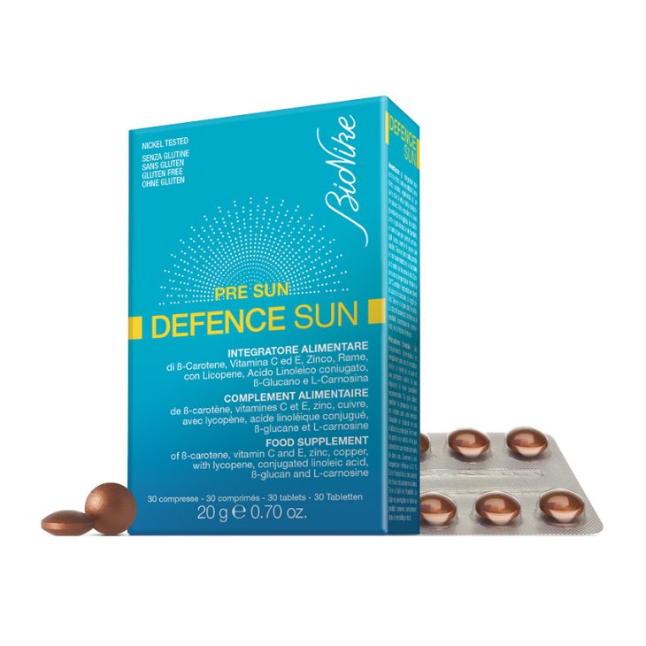 Bionike Defence Sun Integratore Alimentare per Pelli Sensibili - Coadiuvante per la fotoprotezione - 30 capsule