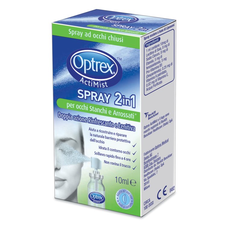 Optrex Actimist 2 in 1 Collirio Spray Rinfrescante e lenitivo per occhi stanchi e arrossati 10 ml