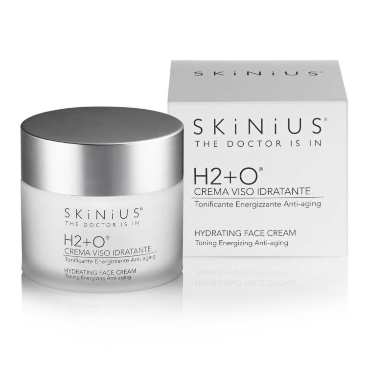 Skinius H2+O Crema Viso Idratante - Tonificante, energizzante, anti-aging - 50 ml