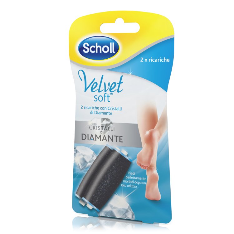 Scholl Velvet Soft Ricarica 2 Testine di Ricambio per Soft Roll Professional