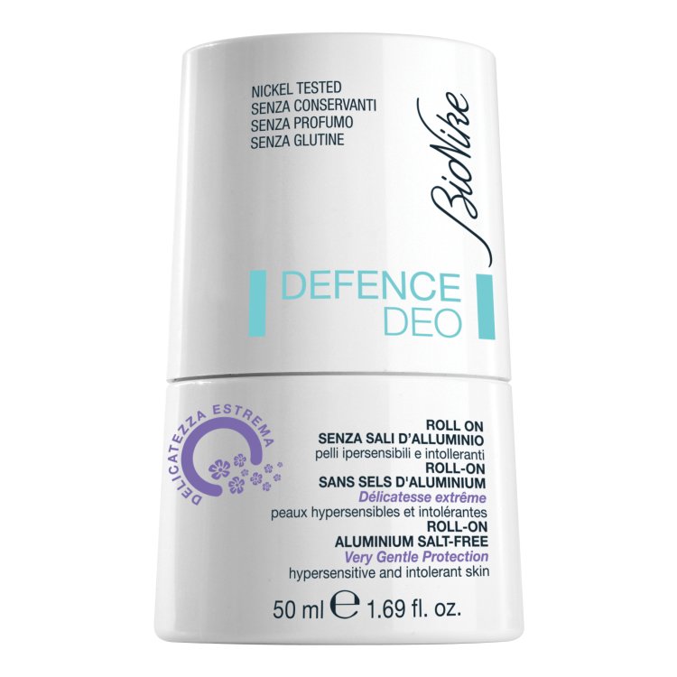 Defence Deo Roll-On Deodorante Senza Sali di Alluminio Pelli Sensibili 50 ml