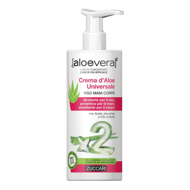 Aloevera 2 Crema d'Aloe Universale - Idratante viso, corpo e mani - 75 ml