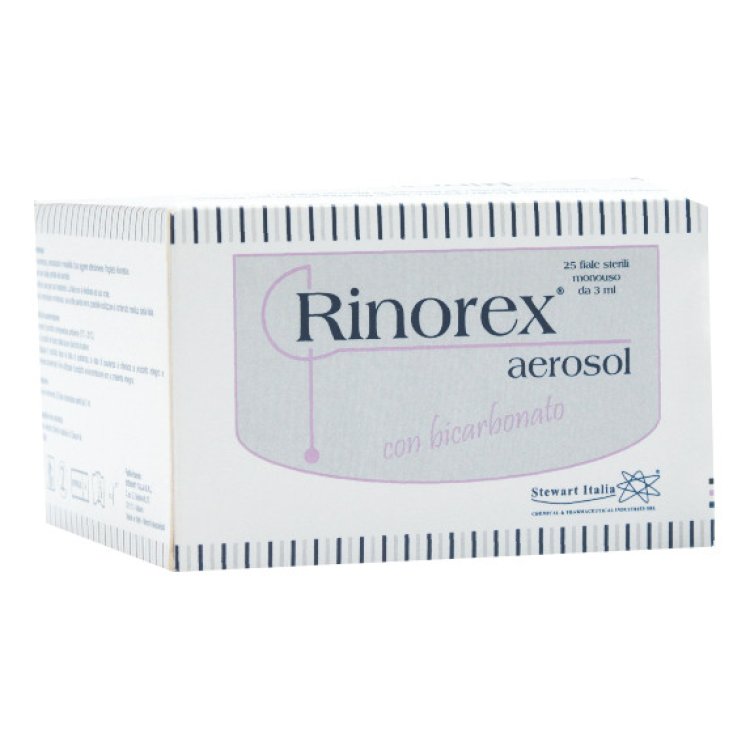 Rinorex Aerosol con Bicarbonato 25 flaconcini Soluzione Fisiologica 3ml