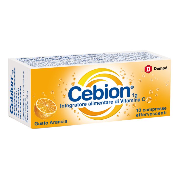 Cebion - Integratore alimentare per le difese immunitarie - Gusto Arancia - 10 compresse effervescenti