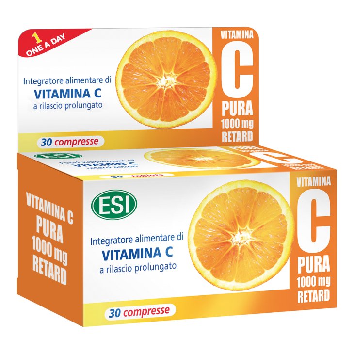 Vitamina C Pura Retard - Integratore alimentare per il sistema immunitario - 1000 mg - 30 compresse