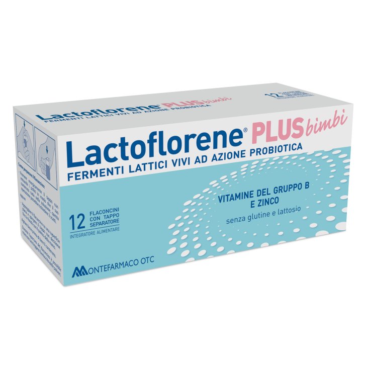 Lactoflorene PLUS bimbi - Integratore a base di fermenti lattici vivi - 12 flaconcini