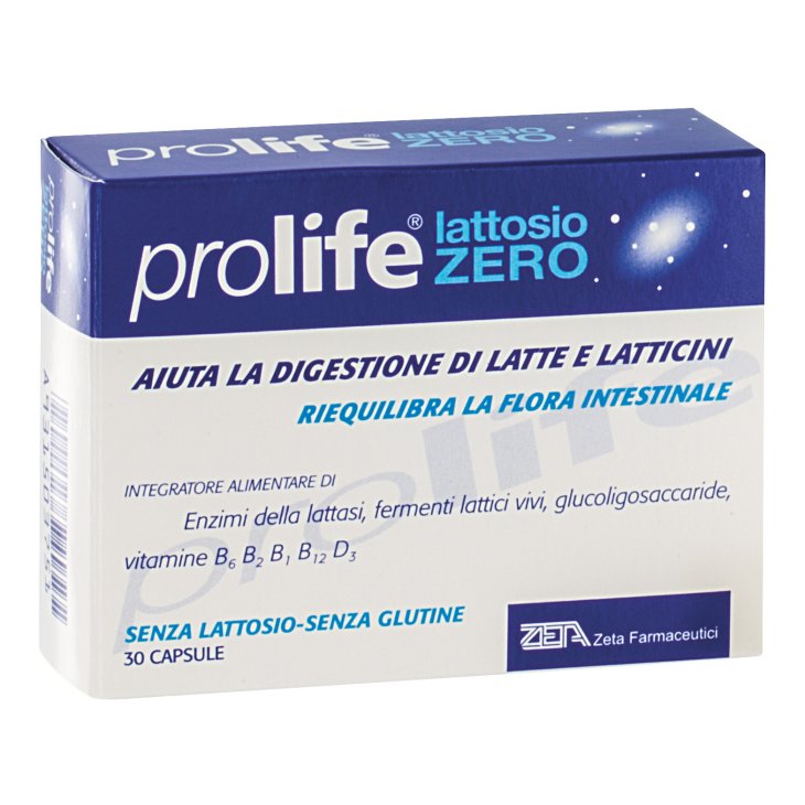 Prolife Lattosio Zero - Integratore per migliorare la digestione del lattosio - 30 capsule