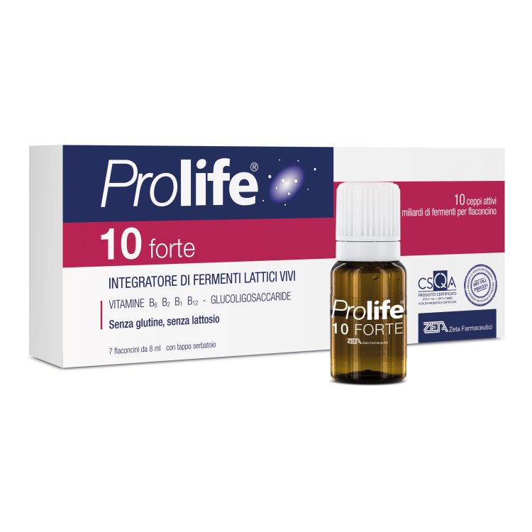 Prolife 10 Forte - Integratore a base di fermenti lattici vivi - 7 flaconcini