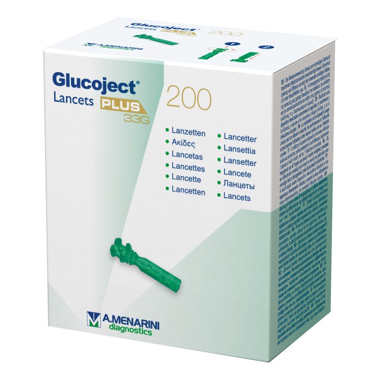 Glucoject Lancets Plus G33 200 lancette pungidito