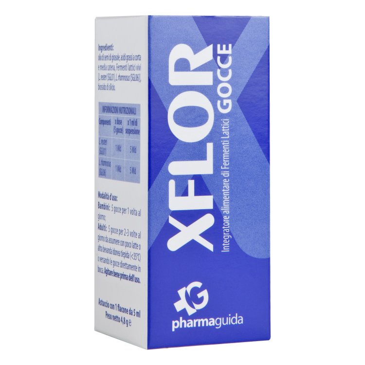 Xflor - Integratore per l'equilibrio della flora batterica intestinale - Gocce - 5 ml
