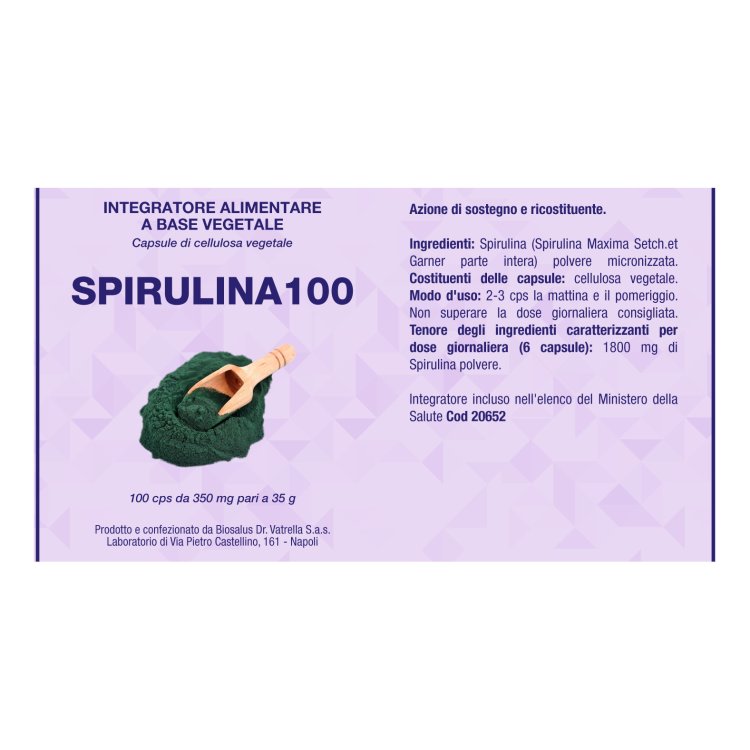 SPIRULINA 100 100 Capsule BIOSALUS
