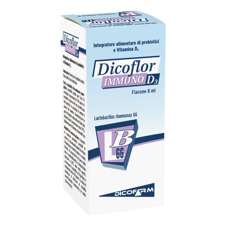 Dicoflor Immuno D3 - Integratore per l'equilibrio della flora batterica intestinale - Gocce - 8 ml