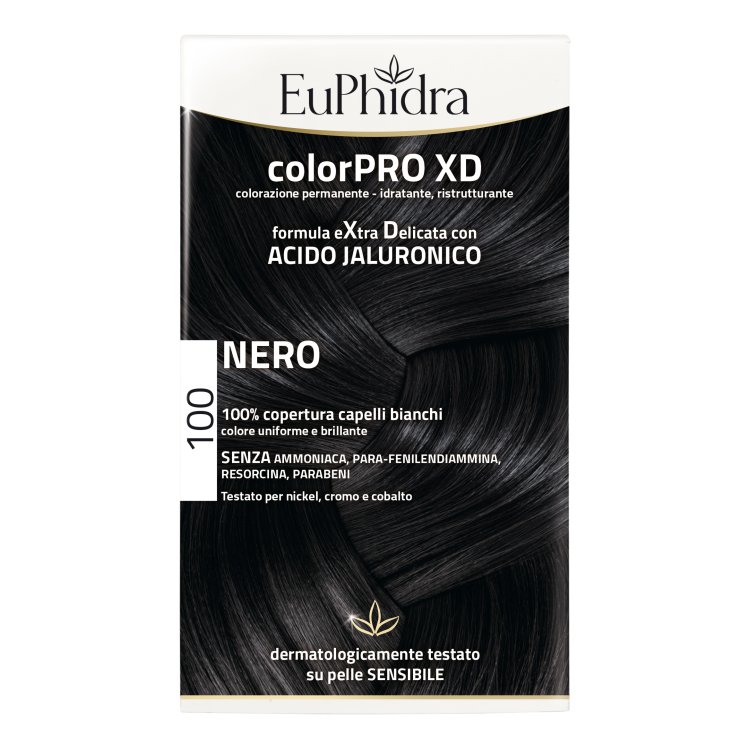 Euphidra ColorPro XD Colorazione Permanente Tinta Numero 100 - Tinta capelli colore nero