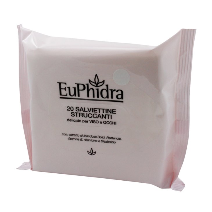 Euphidra Salviettine Struccanti - Salviettine delicate per viso e occhi - 20 pezzi