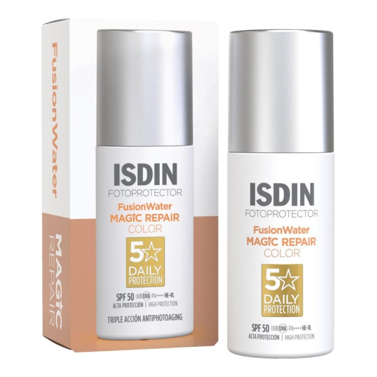 Isdin Fotoprotector Fusion Water Magic Repair Color SPF 50 - Fotoprotezione colorata anti age - 50 ml