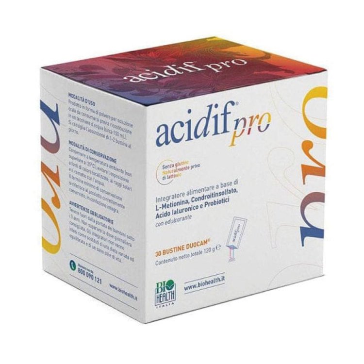 Acidif Pro - Integratore per l'equilibrio della flora batterica intestinale - 30 buste