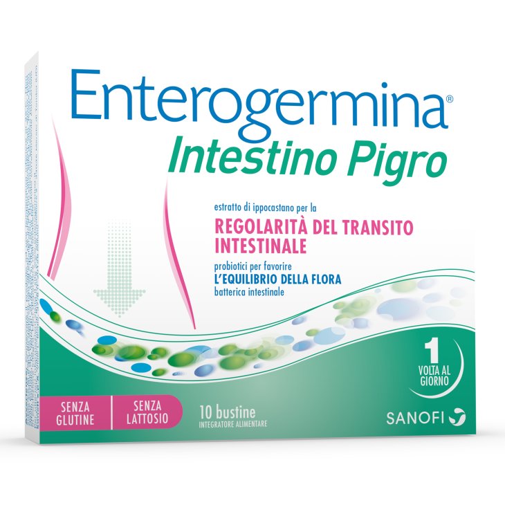 Enterogermina Intestino Pigro - Integratore per il benessere dell'intestino - 10 bustine