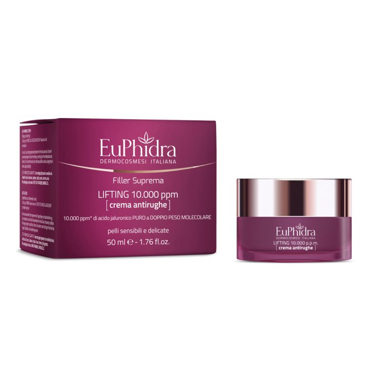 Euphidra Lifting 10.000 ppm Crema Viso Antirughe - Crema effetto lifting per pelle secca e molto secca - 50 ml